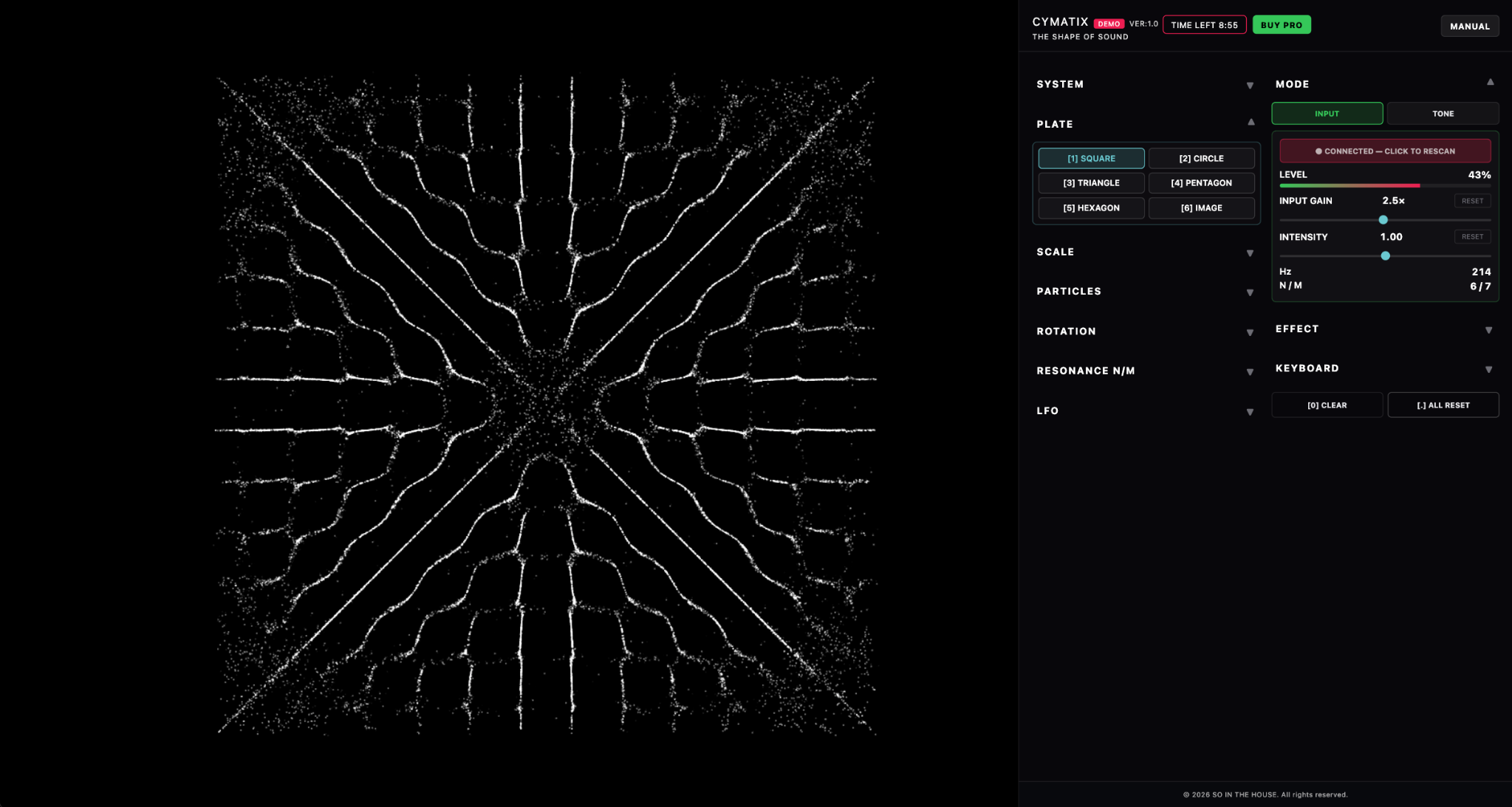 CYMATIX DEMO interface